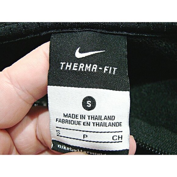 Womens Nike Therma Fit Zip Front Hoodie JUST DO IT Graphic Black Pink Size Small - Picture 4 of 12